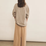 Camel light women cashmere skirt - back view | Astrid | Linnea Lund