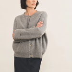 Grey cashmere cardigan women - look | Carole | Linnea Lund