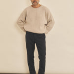 Beige men cashmere sweater - look | Edward | Linnea Lund