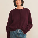 Burgundy women cashmere cardigan | Gabriella | Linnea Lund 