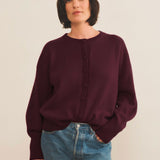 Burgundy women cashmere cardigan | Gabriella | Linnea Lund 