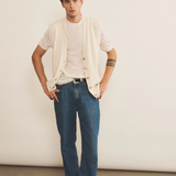 Cashmere sleeveless cardigan men white - look | Nicolas | Linnea Lund