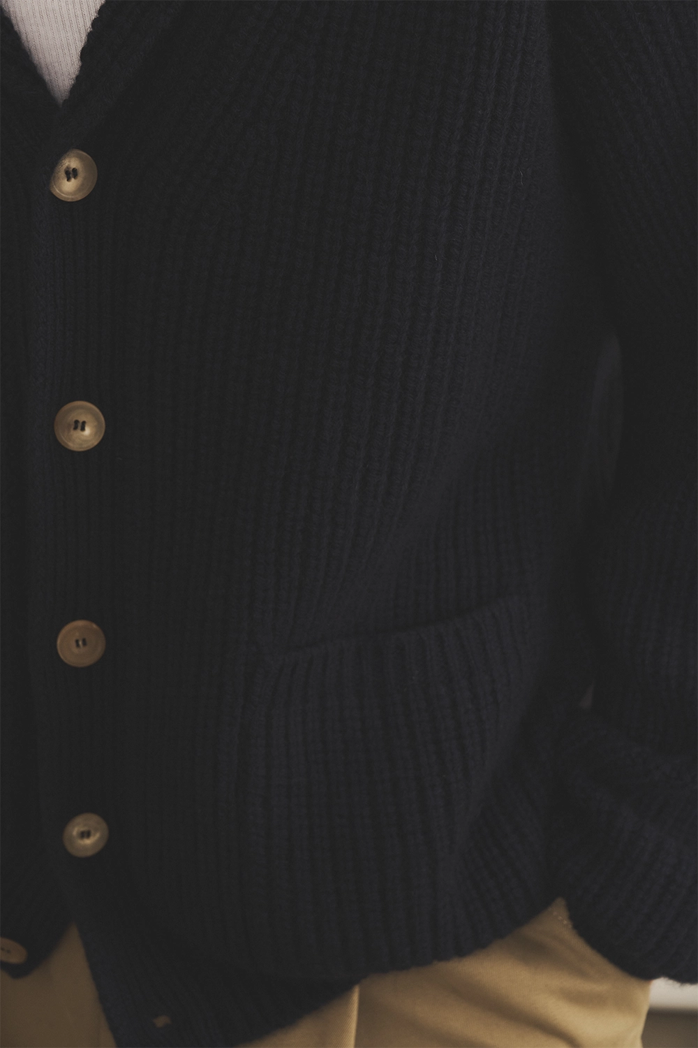 navy blue cashmere cardigan men - focus | Philippe | Linnea Lund
