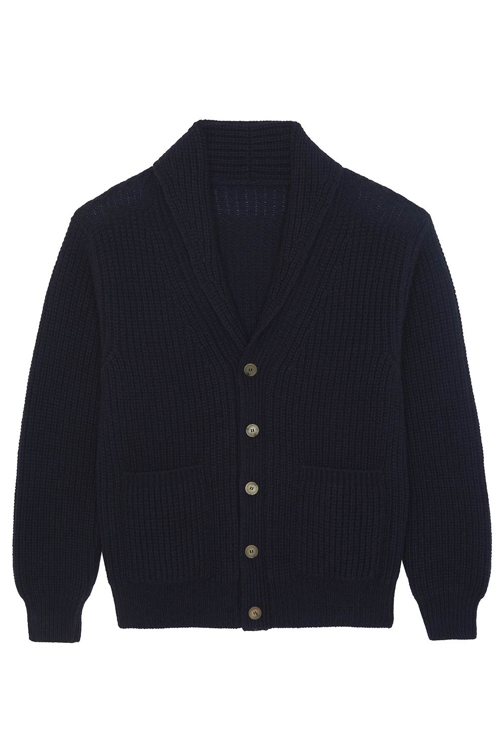 Dark blue cashmere cardigan men - packshot | Philippe | Linnea Lund