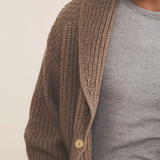 taupe cashmere cardigan men - focus | Philippe | Linnea Lund