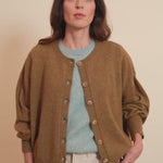 Cashmere cardigan women ocher green - video | Gabriella | Linnea Lund