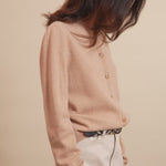 Cashmere cardigan women camel - look | Greta | Linnea Lund