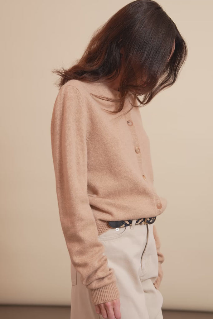Cashmere cardigan women camel - look | Greta | Linnea Lund