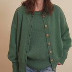 Cashmere cardigan women green - video | Gabriella | Linnea Lund