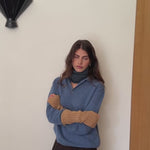 denim blue cashmere polo women - video | Ralph | Linnea Lund
