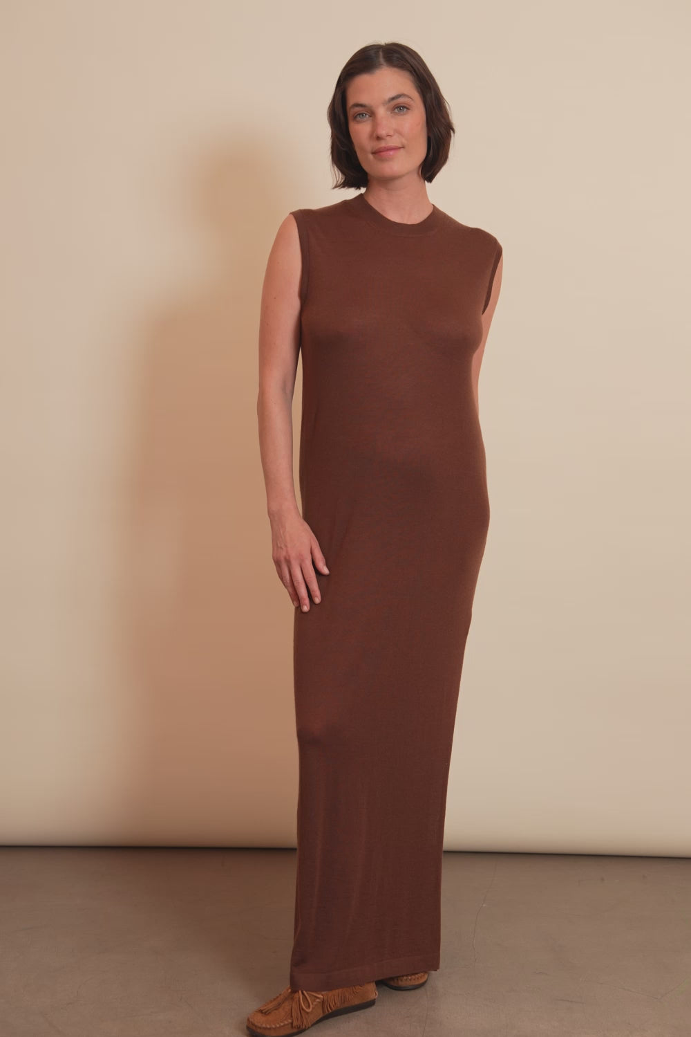 bronze color cashmere dress women - video | Juliana | Linnea Lund