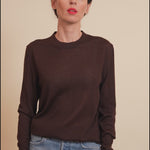 brown chocolate color cashmere tee shirt women - video | Marcel | Linnea Lund