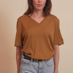 bronze color cashmere tee shirt women - video | Magnus | Linnea Lund