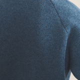 Blue denim cashmere sweater men - back view | Sergio | Linnea Lund