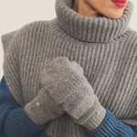 Grey cashmere mittens women - focus | Vantar | Linnea Lund