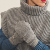 Grey cashmere mittens women - focus | Vantar | Linnea Lund